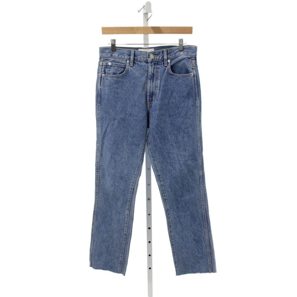Slvrlake Womens Straight Jeans Blue High Rise Cotton Size 27